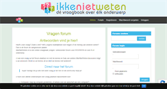 Desktop Screenshot of ikkenietweten.nl